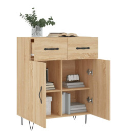 Buffet chêne sonoma 69,5x34x90 cm bois d'ingénierie