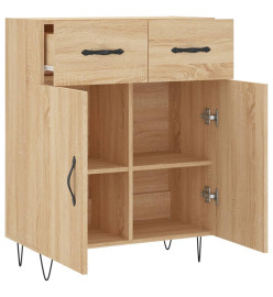 Buffet chêne sonoma 69,5x34x90 cm bois d'ingénierie