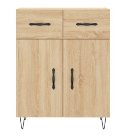 Buffet chêne sonoma 69,5x34x90 cm bois d'ingénierie