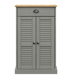 Armoire à chaussures VIGO gris 60x35x96 cm bois massif de pin