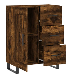 Buffet chêne fumé 69,5x34x90 cm bois d'ingénierie