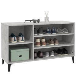 Armoire à chaussures Gris béton 102x36x60 cm Bois d'ingénierie