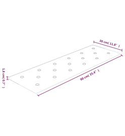 Panneaux muraux 12 pcs Crème 90x30 cm Similicuir 3,24 m²