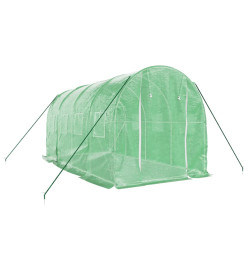 Serre avec cadre en acier vert 8 m² 4x2x2 m