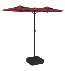 Parasol à double tête rouge bordeaux 316x240 cm