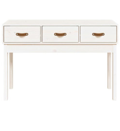 Table console Blanc 114x40x75 cm Bois massif de pin