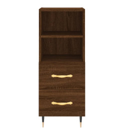 Buffet haut Chêne marron 34,5x34x180 cm Bois d'ingénierie