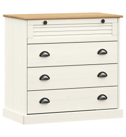 Commode VIGO blanc 80x40x76 cm bois massif de pin