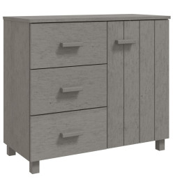 Buffet HAMAR Gris clair 90x40x80 cm Bois massif de pin