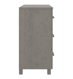 Buffet HAMAR Gris clair 90x40x80 cm Bois massif de pin