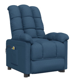 Fauteuil électrique de massage Bleu Tissu