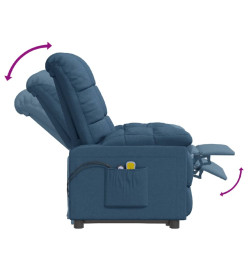 Fauteuil électrique de massage Bleu Tissu