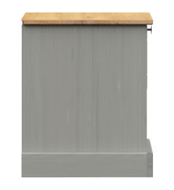 Table de chevet VIGO gris 42x35x40 cm bois de pin massif