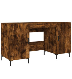 Bureau chêne fumé 140x50x75 cm bois d'ingénierie