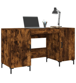 Bureau chêne fumé 140x50x75 cm bois d'ingénierie