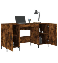 Bureau chêne fumé 140x50x75 cm bois d'ingénierie