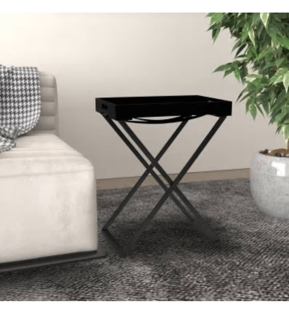 Table pliable Noir 48x34x61 cm MDF