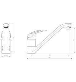 SCHÜTTE Mitigeur d'évier ALBATROS chrome