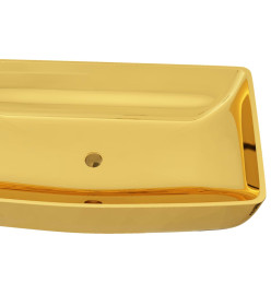 Lavabo 71 x 38 x 13,5 cm Céramique Doré