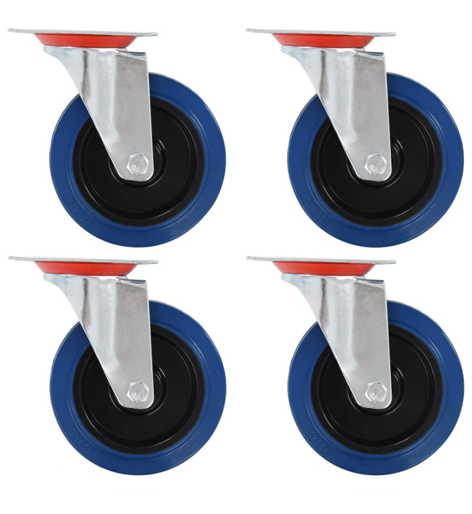 12 pcs Roulettes pivotantes 125 mm