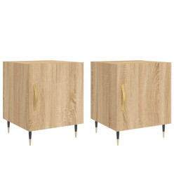 Tables de chevet 2 pcs chêne sonoma 40x40x50 cm bois ingénierie