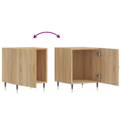 Tables de chevet 2 pcs chêne sonoma 40x40x50 cm bois ingénierie