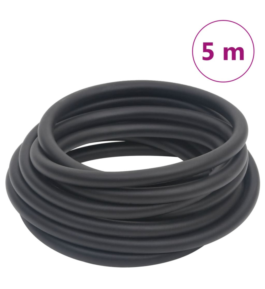 Tuyau d'air hybride noir 0,6" 5 m caoutchouc et PVC