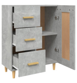 Buffet Gris béton 69,5x34x90 cm Bois d'ingénierie