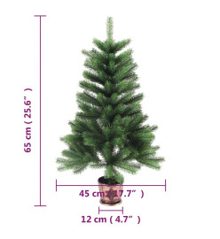 Arbre de Noël artificiel aiguilles réalistes 65 cm vert