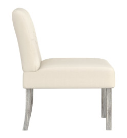 Fauteuil sans accoudoirs lin tissu design de boutons