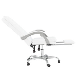 Fauteuil inclinable de bureau Blanc Similicuir