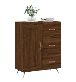 Buffet chêne marron 69,5x34x90 cm bois d'ingénierie