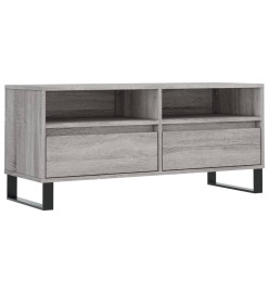 Meuble TV sonoma gris 100x34,5x44,5 cm bois d'ingénierie