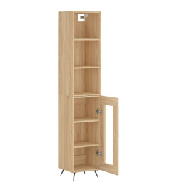 Buffet haut Chêne sonoma 34,5x34x180 cm Bois d'ingénierie