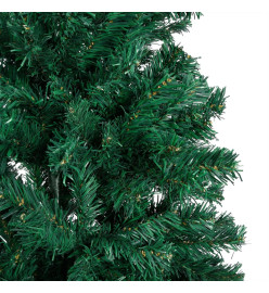 Arbre de Noël artificiel pré-éclairé et boules vert 180 cm PVC