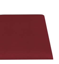 Panneaux muraux 12 pcs Rouge bordeaux 60x15 cm Tissu 1,08 m²