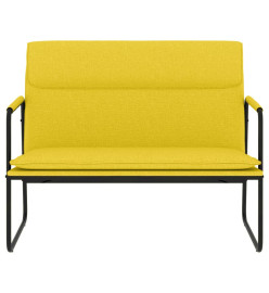 Banc Jaune clair 100x64x80 cm Tissu