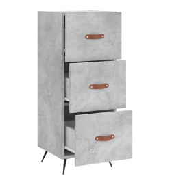 Buffet Gris béton 34,5x34x90 cm Bois d'ingénierie