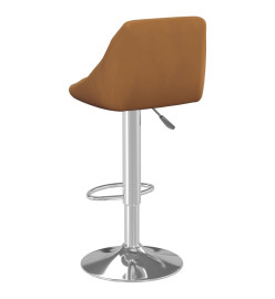 Tabourets de bar lot de 2 marron velours