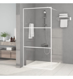 Paroi de douche Blanc 100x195 cm Verre ESG transparent