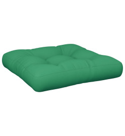 Coussins de palette 2 pcs vert tissu