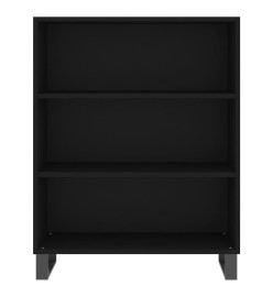 Armoire à étagères noir 69,5x32,5x90 cm bois d'ingénierie