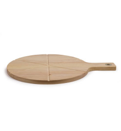 Livoo Ensemble de coupe de pizza 30 cm Bois