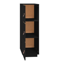 Buffet haut Noir 34x40x108,5 cm Bois massif de pin