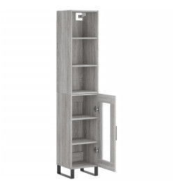 Buffet haut Sonoma gris 34,5x34x180 cm Bois d'ingénierie