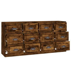 Buffets 2 pcs chêne fumé bois d'ingénierie