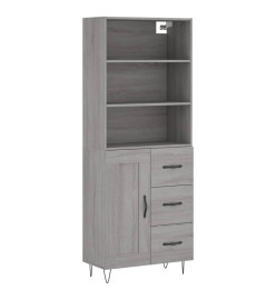 Buffet haut Sonoma gris 69,5x34x180 cm Bois d'ingénierie