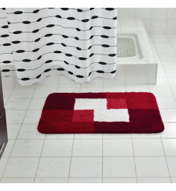 RIDDER Tapis de salle de bains Coins 60 x 90 cm Rouge 7103306