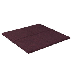 Panneaux muraux 12 pcs Violet 30x30 cm Tissu 1,08 m²