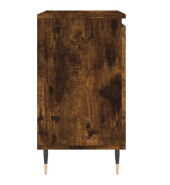 Armoire de bain chêne fumé 58x33x60 cm bois d'ingénierie